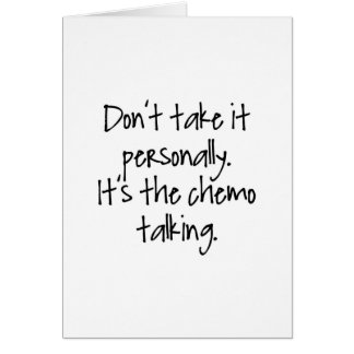 Chemo samtal hälsningskort
