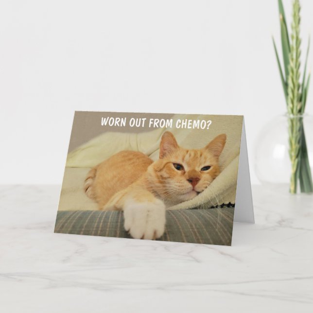 Chemo Support Cute Cat Kort (Framsida)