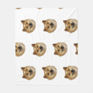 CheMS Tjock Shiba Inu Mönster Blanket Fleecefilt