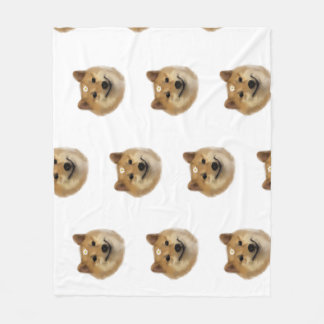 CheMS Tjock Shiba Inu Mönster Blanket Fleecefilt