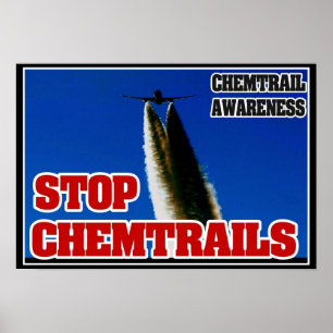 CHEMTRAIL-MEDVETENHETAFFISCHEN - STOPPA POSTER