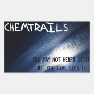 Chemtrails - du har sett den rektangulärt klistermärke
