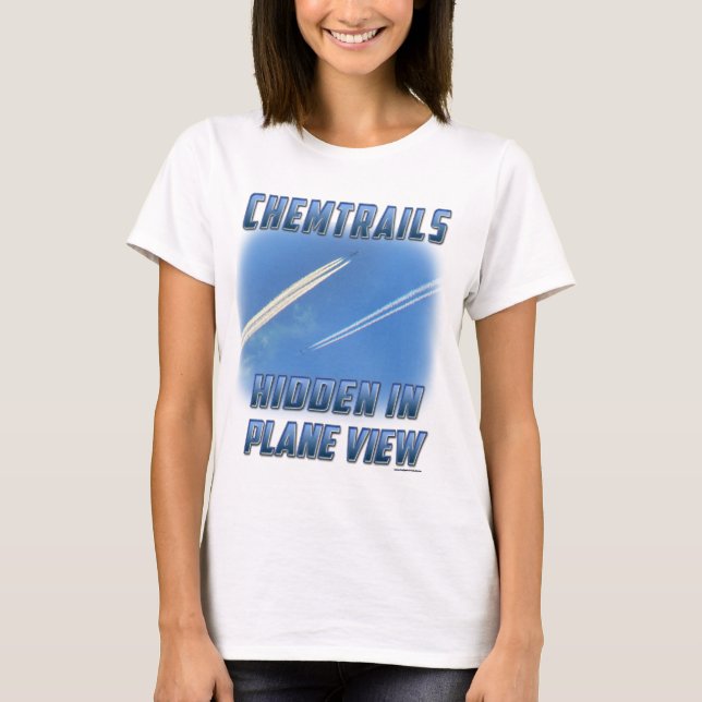 Chemtrails i Flygplan View Tee Shirt (Framsida)