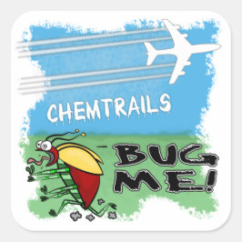 Chemtrails Kryp Me Fyrkantigt Klistermärke