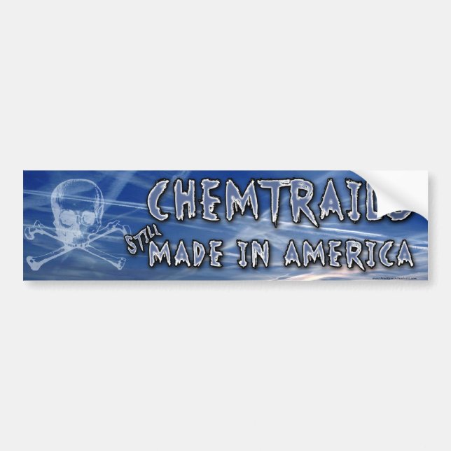 Chemtrails - som göras i Amerika Bildekal (Framsidan)