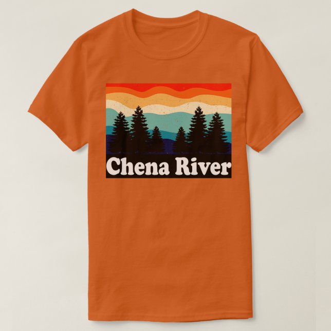 Chena River Alaska Retro T Shirt (Design framsida)