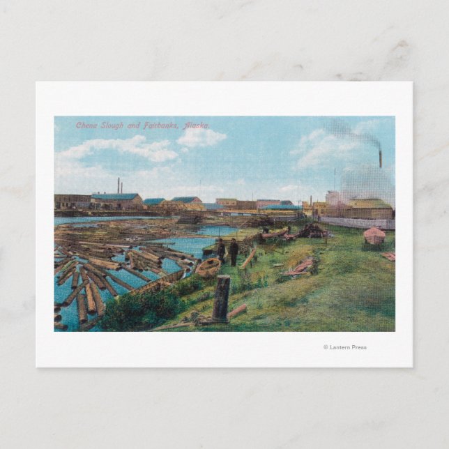 Chena Slough från staden Vykort (Framsida)