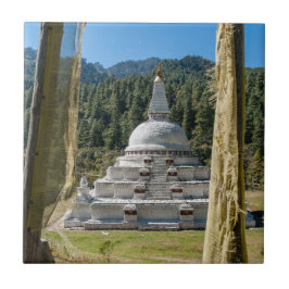 Chendebji Chorten i Bhutan, Himalaya, Asien Kakelplatta