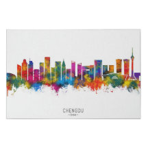 Chengdu China Skyline