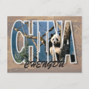 Chengdu, vykort för China