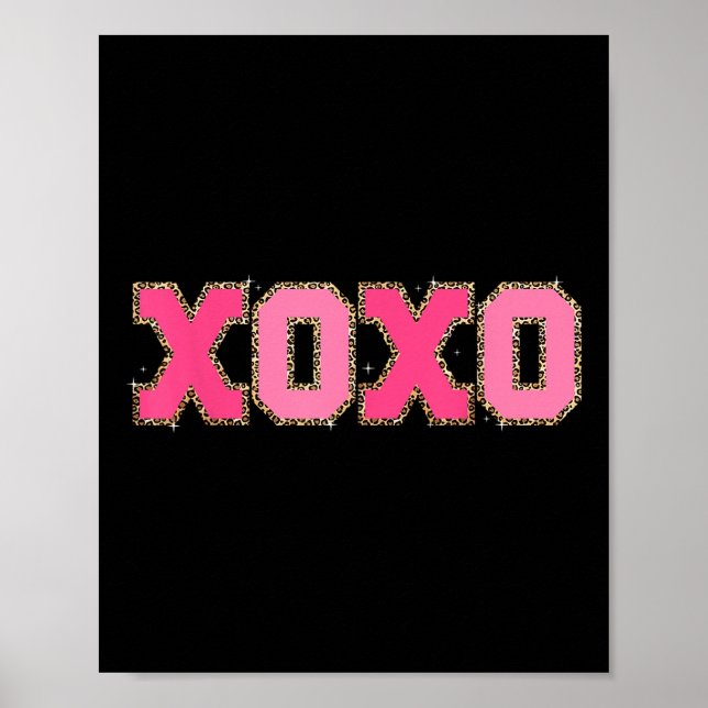 Chenille Patch Sparkling Xoxo Alla hjärtans dag He Poster (Framsidan)