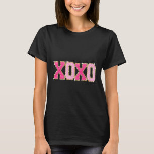 Chenille Patch Sparkling Xoxo Valentines day Heart T Shirt