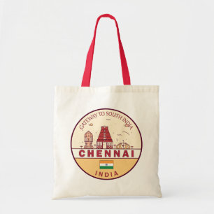 Chennai India City Skyline Emblem Tygkasse