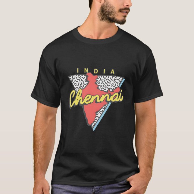 Chennai India Triangle T Shirt (Framsida)