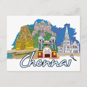 Chennai, Indien Vykort