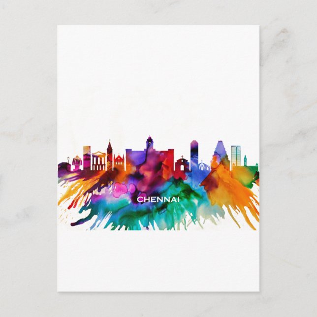 Chennai Skyline Helg Vykort (Framsida)