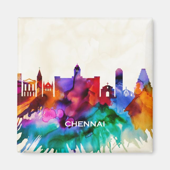 Chennai Skyline Magnet (Framsidan)