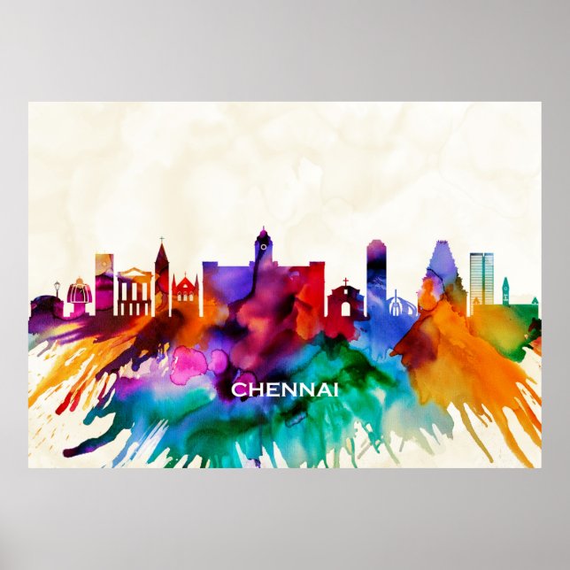Chennai Skyline Poster (Framsidan)