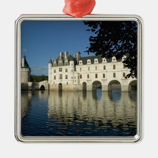 Chenonceau Chateau, River Cher, Loir-et-Cher, 2 Julgransprydnad Metall (Framsidan)