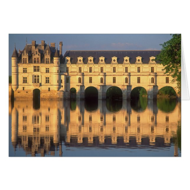 Chenonceau Chateau, River Cher, Loir-et-Cher Hälsningskort (Framsidan Horizontal)