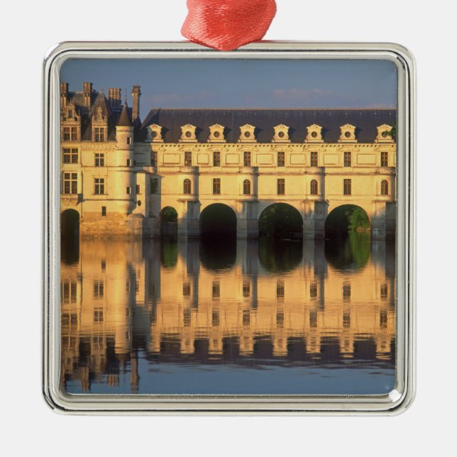 Chenonceau Chateau, River Cher, Loir-et-Cher Julgransprydnad Metall (Framsidan)
