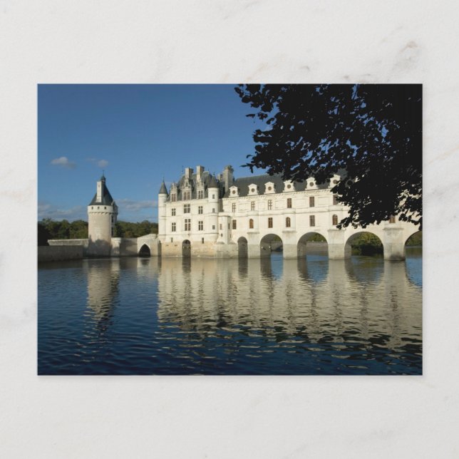 Chenonceau Slott, Cherfloden, Loir-et-Cher, 2 Vykort (Framsida)