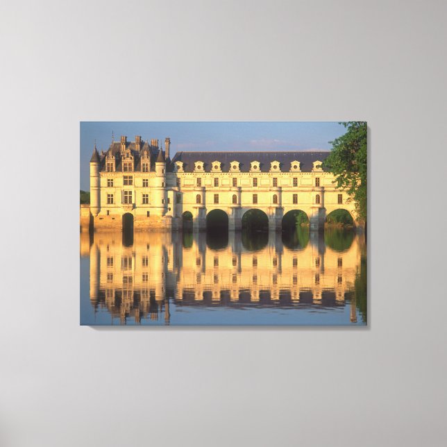 Chenonceau slott, floden Cher, Loir-et-Cher, 2 Canvastryck (Framsida)