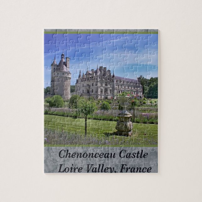 Chenonceau Slott-Loire Valley Frankrike Bildpussel Pussel (Vertikal)