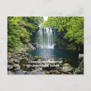 Cheonjiyeon Waterfalls, Sydkorea Vykort