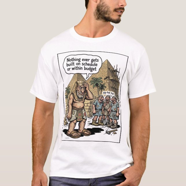 Cheops lag skojig projektledning t shirt (Framsida)