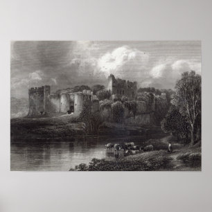 Chepstow Castle, graverat av R. Hinshelwood Poster