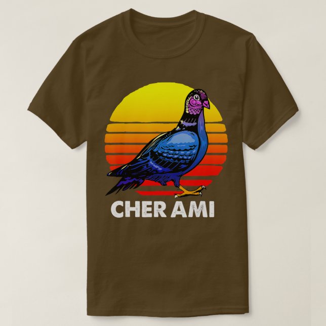 Cher Ami Världskrig Hero Carrier Pigeon 1 T Shirt (Design framsida)
