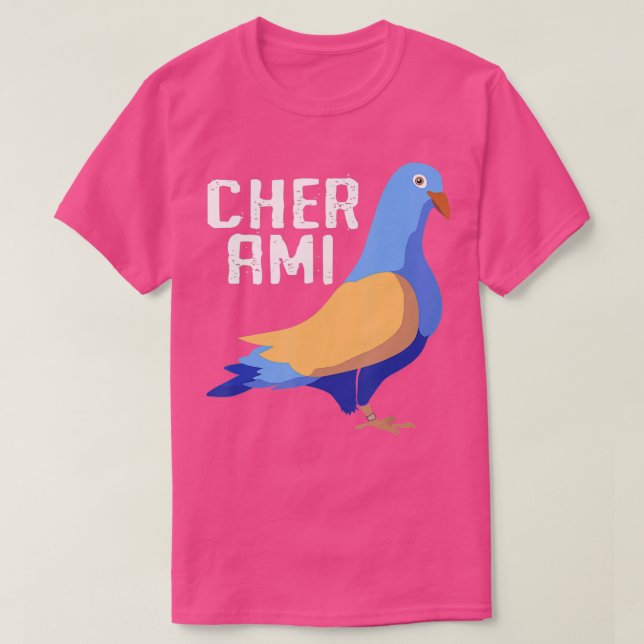 Cher Ami World War Hero Carrier Pigeon  T Shirt (Design framsida)