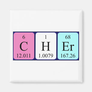 Cher Periodisk magnet bord namn