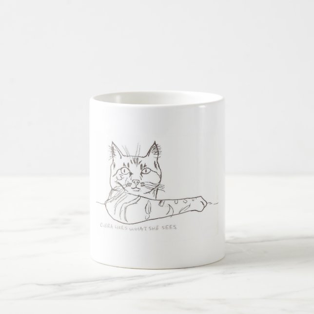 Chera gillar vad hon ser kaffemugg (Center)
