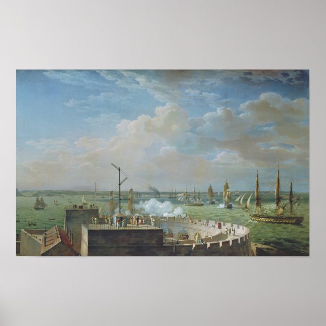 Cherbourg Harbour, 1822 Poster (Framsidan)