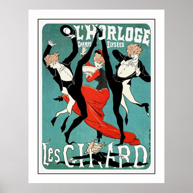 Cheret Art nouveau Poster: Les Girard: Dance Poster (Framsidan)
