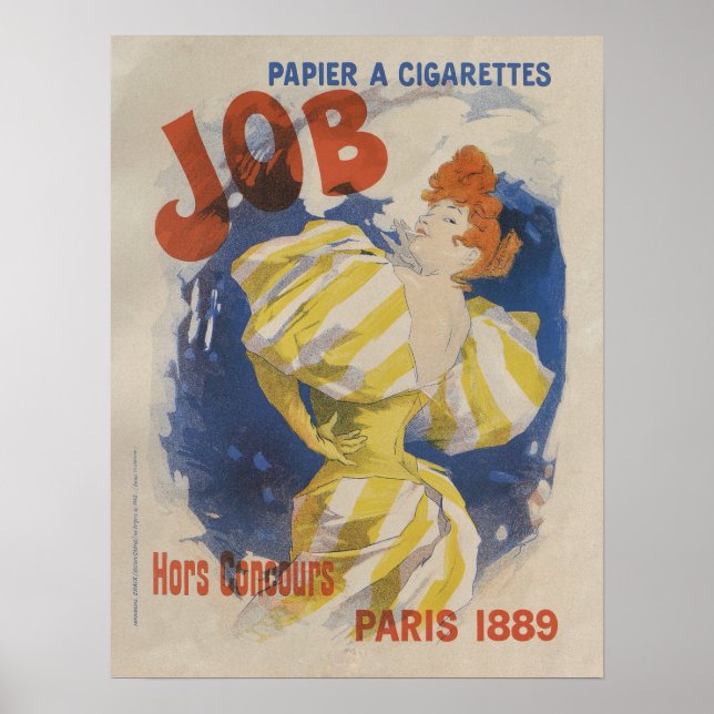 Cheret Jules, Papier a Cigarettes Job, 1895 Poster (Framsidan)