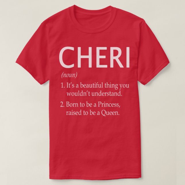 Cheri Namn Gift 108 T Shirt (Design framsida)