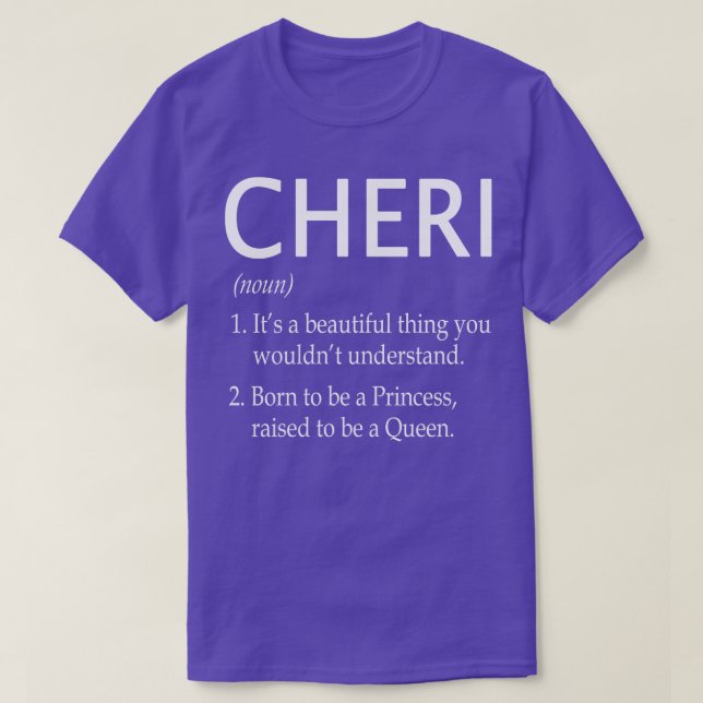 Cheri Namn Gift T Shirt (Design framsida)