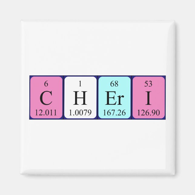 Cheri Periodisk bord namn magnet (Framsidan)