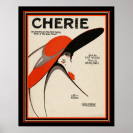 "Cherie" Deco Foxtrot Lakan Music Print 16 x 20 Poster