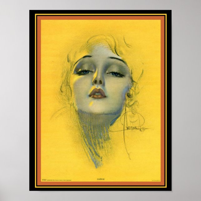 "Cherie" Deco Print- Rolf Armstrong (1929) 11 x 14 Poster (Framsidan)