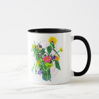 Cherie's Garden Black 11 oz Combo Mug Mugg