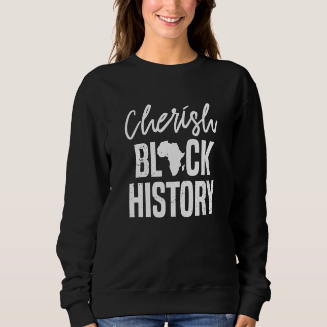 Cherish Black History Clothes Manar Kvinnor Afro A T Shirt (Framsida)