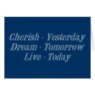Cherish blue hälsningskort