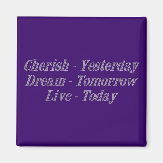 Cherish grått magnet (Framsidan)