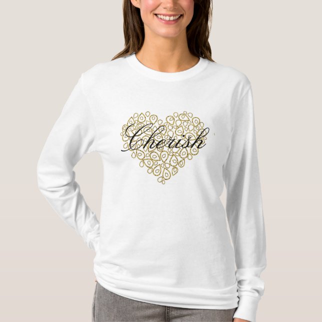 CHERISH Långärmad Dam T-Shirt (Framsida)