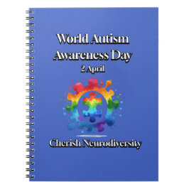 Cherish Neurodiversity. Världsdagen för ökad medve Anteckningsbok