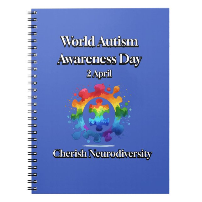 Cherish Neurodiversity. Världsdagen för ökad medve Anteckningsbok (Framsidan)